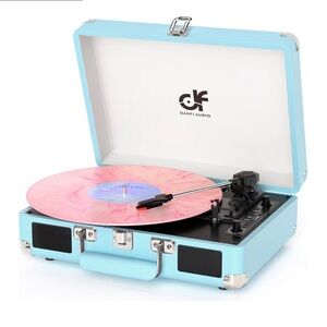Sky Blue Vinyl Record Player